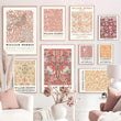 Orange Red Floral Art Canvas Posters