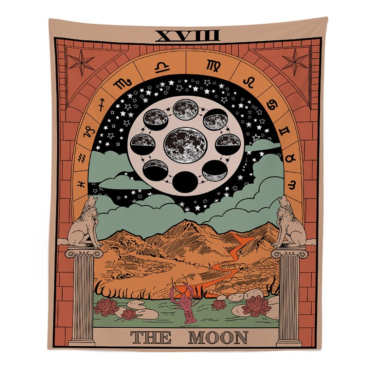 witch room aesthetic decor the moon colored tarot tapestry wall decor roomtery