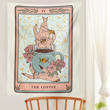 The Coffee Witchy Tarot Tapestry