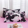 y2k aesthetic bedding black white and pink stars roomtery