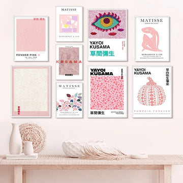 Japanese Pink Selection Canvas Posters - Shop Online on roomtery