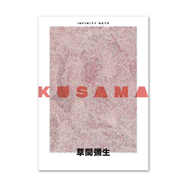 yayoi kusama art work canvas wall art aesthetic poster roomtery