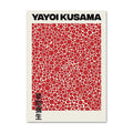 kusama art red black dots gallery wall canvas wall art aesthetic posters roomtery