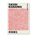 kusama art red black dots gallery wall canvas wall art aesthetic posters roomtery