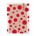 kusama art red black dots gallery wall canvas wall art aesthetic posters roomtery