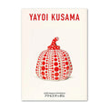 kusama art red black dots gallery wall canvas wall art aesthetic posters roomtery